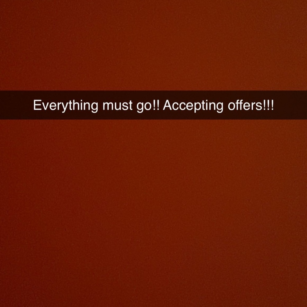 Emptying closet and everything must go! Submit your offers !!!
